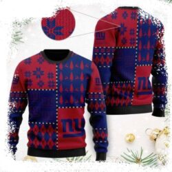 Christmas Pattern Ny Giants Logo Ugly Xmas Sweater Unique Gift For Fans - available at - rugbyfanstore.com