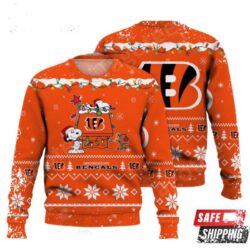 Cincinnati Bengals Snoopy Nfl Ugly Christmas Sweaters - available at - rugbyfanstore.com