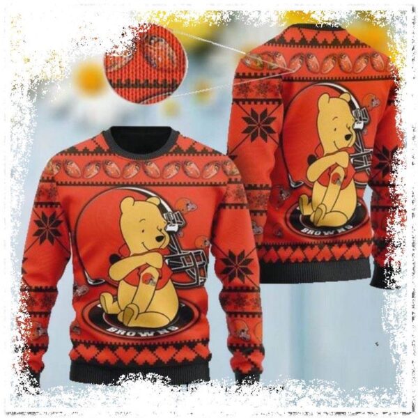 Cleveland Browns NFL American Football Team Logo Cute Ugly Xmas Sweater - available at - rugbyfanstore.com