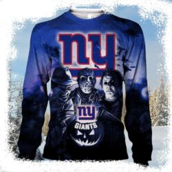 Cool Halloween Character New York Giants Christmas Sweater - available at - rugbyfanstore.com