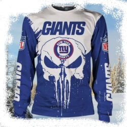 Cool Skull Graphic Themed New York Giants Ugly Sweater - available at - rugbyfanstore.com