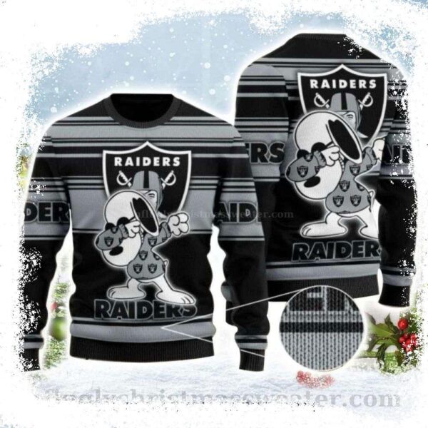 Cool Snoopy Raiders Ugly Christmas Sweater – Unique Raiders Gifts - available at - rugbyfanstore.com