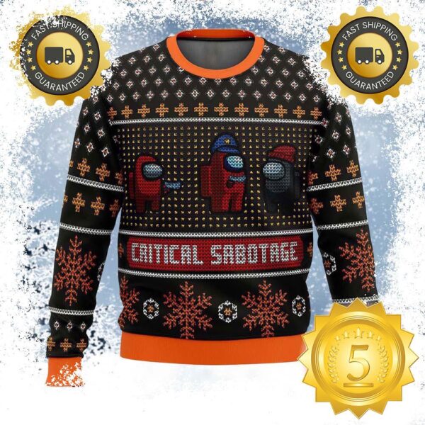 Critical Sabotage Among Us Best Xmas Ugly Christmas Sweater Gift For Men And Women Ugly Sweater - available at - rugbyfanstore.com