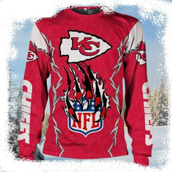 Customized Kc Chiefs Christmas Gifts – Special Logo Print Ugly Sweater - available at - rugbyfanstore.com