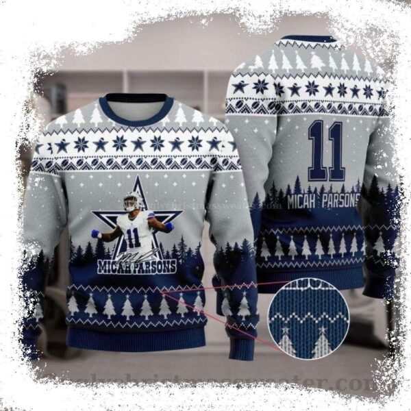 Dallas Cowboys Micah Parsons – Cowboys Ugly Sweater - available at - rugbyfanstore.com