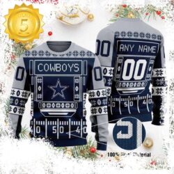 Dallas Cowboys NFL Christmas Ugly Xmas Sweater - available at - rugbyfanstore.com