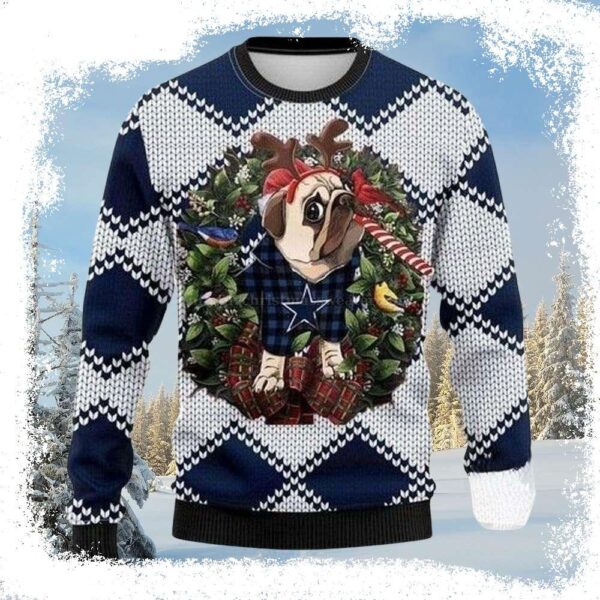 Dallas Cowboys Pug Dog – Cowboys Ugly Sweater Great Gift for Him - available at - rugbyfanstore.com