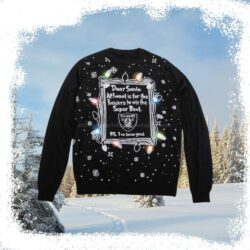 Dear Santa I Want Is For The Raiders To Win The Super Bowl Ugly Christmas Sweater - available at - rugbyfanstore.com