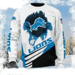 Detroit Lions Christmas Sweater – Show Your Team Spirit With Logo Print - available at - rugbyfanstore.com