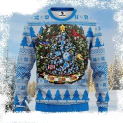 Detroit Lions Ugly Christmas Sweater – Tree Ball Christmas Graphic - available at - rugbyfanstore.com