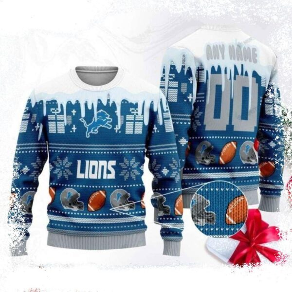 Detroit Lions Ugly Christmas Sweater – Warm and Unique Gift For Him - available at - rugbyfanstore.com