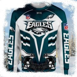 Dynamic Eagles Spirit – NFL Philadelphia Eagles Logo All Over Ugly Christmas Sweater - available at - rugbyfanstore.com