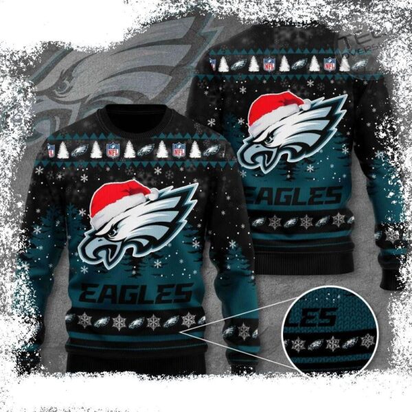 Eagles’ Festive Snowflakes – Philadelphia Ugly Christmas Sweater - available at - rugbyfanstore.com