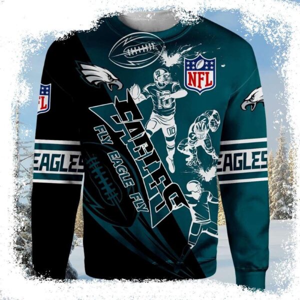 Eagles Soar In Style – Unique Philadelphia Eagles Ugly Sweater For Fans - available at - rugbyfanstore.com