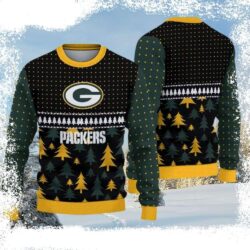 Festive Pine Forest Patterns – Green Bay Packers Ugly Christmas Sweater - available at - rugbyfanstore.com