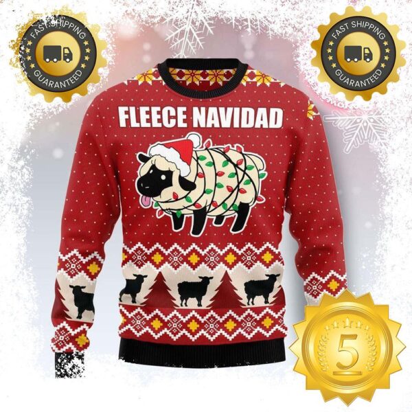 Fleece Navidad Ugly Christmas Sweater Gift For Men And Women - available at - rugbyfanstore.com