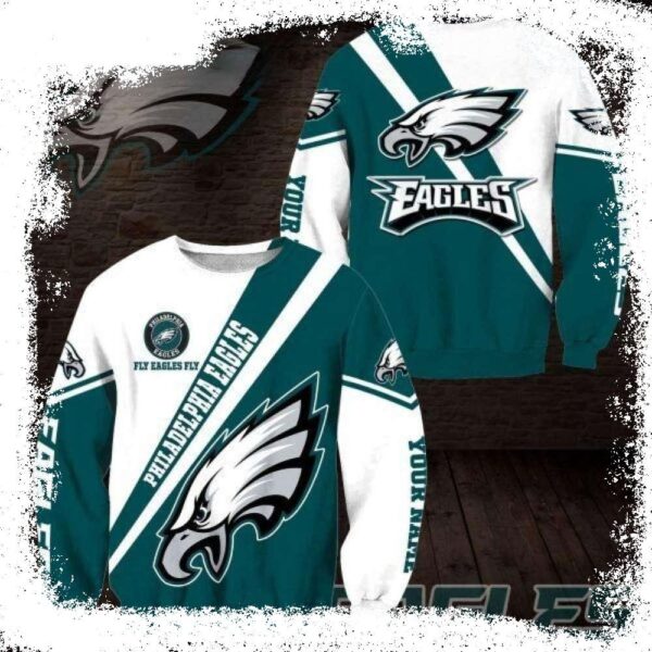 Fly Eagles Fly Logo Philadelphia Eagles Ugly Christmas Sweater - available at - rugbyfanstore.com