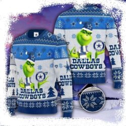 Funny Grinch Dallas Cowboys All Over Print Cool Ugly Christmas Sweaters - available at - rugbyfanstore.com