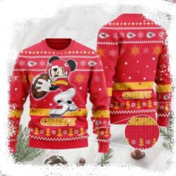 Funny Kansas City Chiefs Mickey Mouse Holiday Xmas Sweater - available at - rugbyfanstore.com