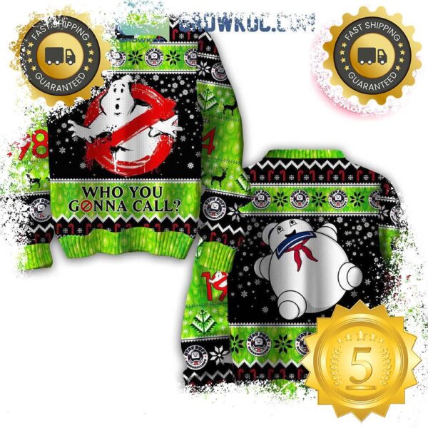 Ghostbusters Who You Gonna Call Ugly Christmas Sweater Gift For Holiday - available at - rugbyfanstore.com