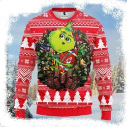 Gifts For Kc Chiefs Fans – Grinch Hug Football Themed Sweater - available at - rugbyfanstore.com