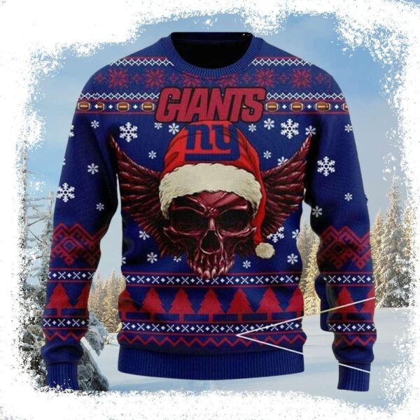 Gifts For Ny Giants Enthusiasts – Skull Ugly Xmas Sweater - available at - rugbyfanstore.com