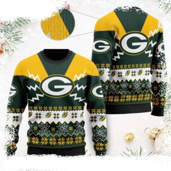 Green Bay Packers Christmas Sweater With An Outstanding Logo Print - available at - rugbyfanstore.com