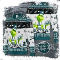 Grinch Fan Philadelphia Eagles – Men’s Eagles Christmas Sweater - available at - rugbyfanstore.com