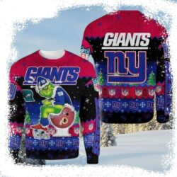 Grinch Toilet Graphic Ny Giants Ugly Christmas Sweater - available at - rugbyfanstore.com