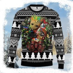 Groot Hug Christmas Ugly Sweater NFL Las Vegas Raiders – Perfect Gift For Him - available at - rugbyfanstore.com