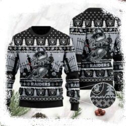 Jack Skellington Halloween Oakland Raiders Ugly Christmas Sweater – Perfect Gift For Him - available at - rugbyfanstore.com