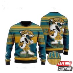 Jacksonville Jaguars Snoopy For Football Fan Nfl Jersey In 2022 Christmas Ugly Christmas Sweaters - available at - rugbyfanstore.com