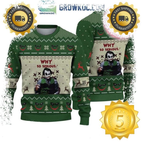 Joker Why So Serious Halloween Ugly Christmas Sweater Gift For Holiday - available at - rugbyfanstore.com