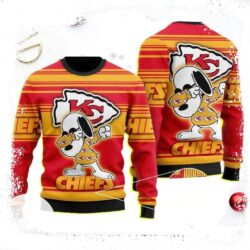 Kansas City Chiefs Dabbing Snoopy Ugly Christmas Sweater – Unique Gift For Fans - available at - rugbyfanstore.com