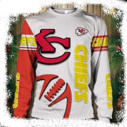 Kansas City Chiefs Football Motifs Ugly Christmas Sweater For Fans - available at - rugbyfanstore.com