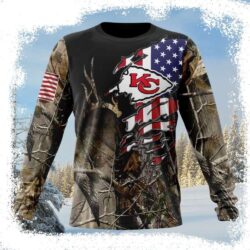 Kansas City Chiefs Logo Camo Realtree Hunting Ugly Christmas Sweater - available at - rugbyfanstore.com