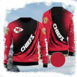 Kansas City Chiefs Logo Print Men’s New Style Ugly Christmas Sweater - available at - rugbyfanstore.com