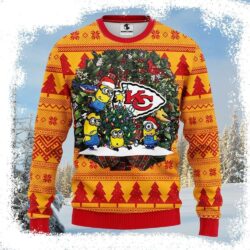 Kansas City Chiefs NFL Minion Themed Ugly Sweater - available at - rugbyfanstore.com