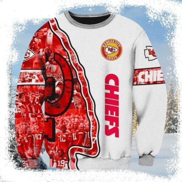 Kansas City Chiefs Ugly Christmas Sweater – Team Moment Edition - available at - rugbyfanstore.com