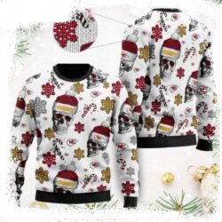 Kc Chiefs Ugly Christmas Sweater With Santa Skulls Design - available at - rugbyfanstore.com