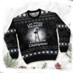 Las Vegas Raiders 1983 Super Bowl Champions NFL Cup Ugly Christmas Sweater – For True Fans - available at - rugbyfanstore.com