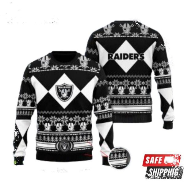 Las Vegas Raiders Ugly Christmas Sweaters - available at - rugbyfanstore.com