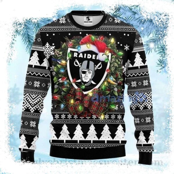 Light Up The Season With Raiders Christmas Lights Sweater – Perfect Gift For Raiders Fans - available at - rugbyfanstore.com