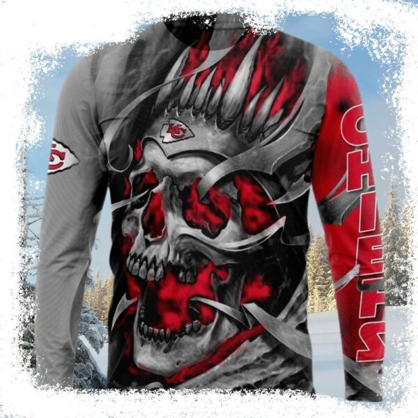 Limited Edition Kansas City Chiefs Skull Pattern Sweater - available at - rugbyfanstore.com