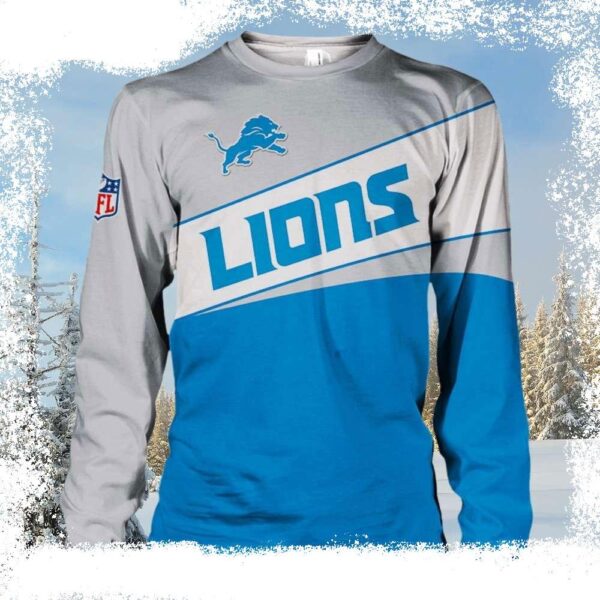 Lions Ugly Christmas Sweater With Team Logo – Unique Gift For Fans - available at - rugbyfanstore.com