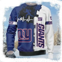 Logo Print Outstanding Ny Giants Christmas Sweater – Show Your Team Spirit - available at - rugbyfanstore.com