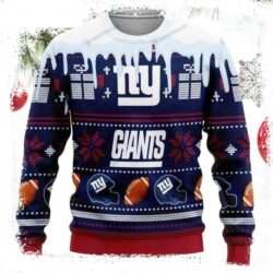 Logo Snowflake Pattern Ny Giants Christmas Sweater – Festive Team Spirit - available at - rugbyfanstore.com