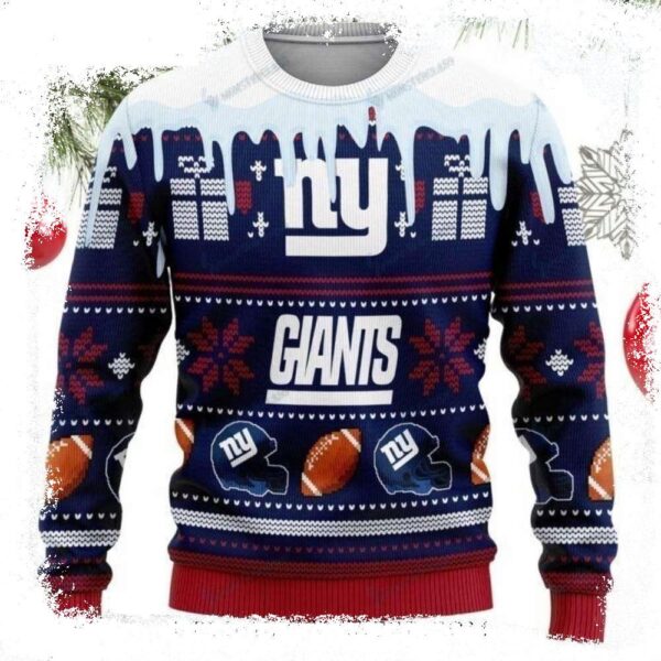 Logo Snowflake Pattern Ny Giants Christmas Sweater – Festive Team Spirit - available at - rugbyfanstore.com