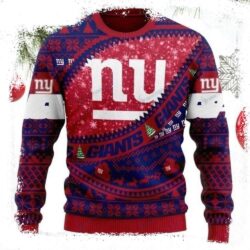 Logo Snowflake Pattern Ny Giants Ugly Sweater – Festive Team Fashion - available at - rugbyfanstore.com