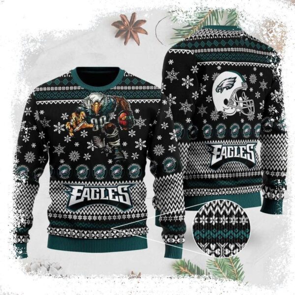 Mascot Magic – Philadelphia Eagles Ugly Christmas Sweater – Gifts For Him - available at - rugbyfanstore.com